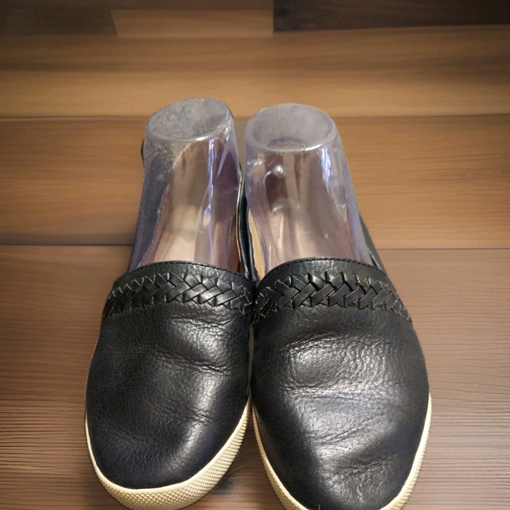Melanie Slip  Sz 8.5 Flats Frye & Co Black Shoes Preppy Slip On Y2K Boho Leather